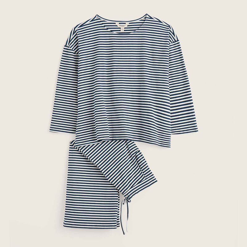 Seasalt Cornwall Tree Shadow Pyjamas - Obliques Sea Cave Chalk image number 3